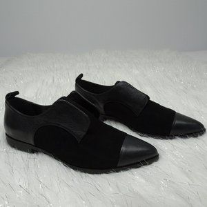 Alice + Olivia  Gia Suede Cap Toe Loafers Flats 38.5